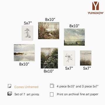 Rustic French Country Wall Art Decor - Boho Art Deco Victoria Picture Bathroom - Modern Farmhouse Ki...