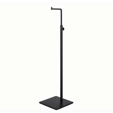 Adjustable Metal Handbag Rack Tabletop Handbag Purse Display Stand Single Hook Bag Stand Holder (Black)