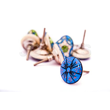 DORPMARKET Sky Blue Ceramic Drawer Knobs 10 Piece Set