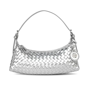 PS PETITE SIMONE Vegan Leather Woven Shoulder Bag - Elegant & Adjustable