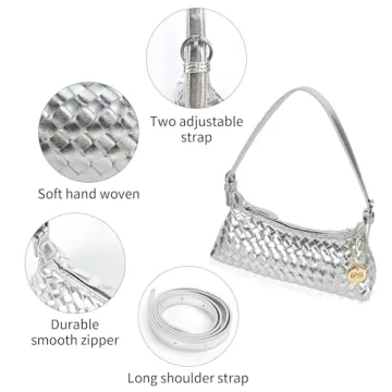 PS PETITE SIMONE Vegan Leather Woven Shoulder Bag