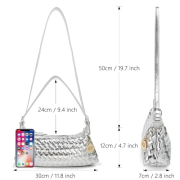 PS PETITE SIMONE Vegan Leather Woven Shoulder Bag