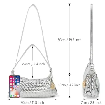 PS PETITE SIMONE Vegan Leather Woven Shoulder Bag