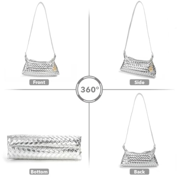 PS PETITE SIMONE Vegan Leather Woven Shoulder Bag