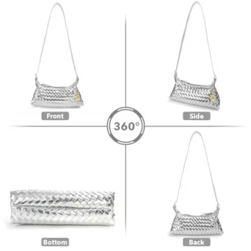 PS PETITE SIMONE Vegan Leather Woven Shoulder Bag