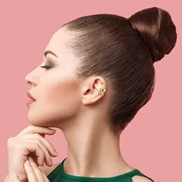 PAGOW 3PCS Cuff Earrings 925 Sterling Silver CZ Non Piercing Fake Helix Cartilage Earcuff, Adjustabl...