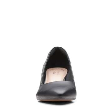 Clarks Linvale Jerica Pump - Black Leather Elegance