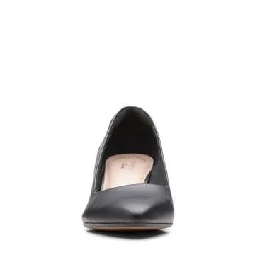 Clarks Linvale Jerica Pump - Black Leather Elegance