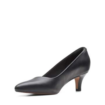 Clarks Linvale Jerica Pump - Black Leather Elegance