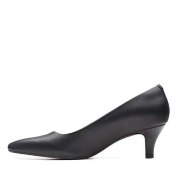Clarks Linvale Jerica Pump - Black Leather Elegance