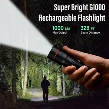 RECHOO G1000 Super Bright Rechargeable Flashlight