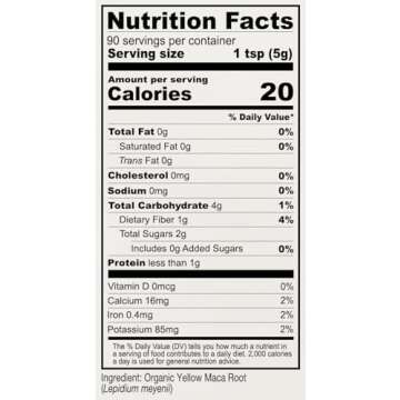 Anthony's Organic Yellow Maca Root Powder, 1 lb, Raw, Gluten Free, Non GMO, Non Gelatinized