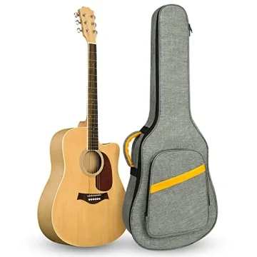 LETSROCK 40 41 Inch Acoustic Guitar Case - Stylish, Waterproof with Thick Padding