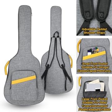 LETSROCK Guitar Case for 40-41 Inch Acoustic Guitars
