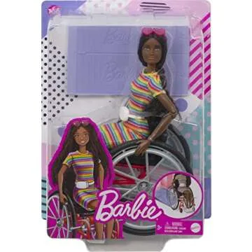Barbie Fashionistas Doll #166 with Wheelchair & Ramp - Amazon Exclusive