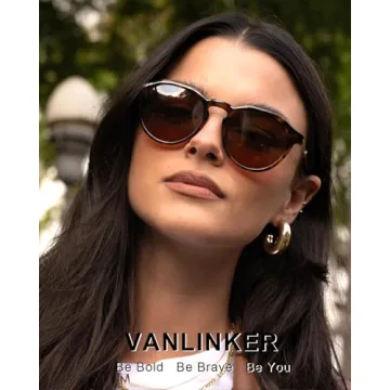 VANLINKER Round Polygon Polarized Sunglasses Unisex