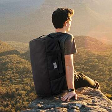 Lyweem 60L Duffle Bag for Men Travel Duffel Bag Large Size for Women Weekender Overnight with Shoes ...