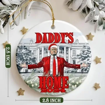 Funny Trump Christmas Ornament for 2024 Election
