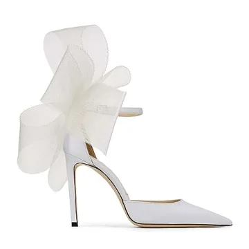 Stylish Women Stiletto Heels with Asymmetric Bows