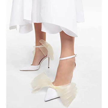 Stylish Women Stiletto Heels with Asymmetric Bows