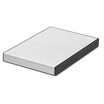 Seagate Backup Plus Slim 2TB External Hard Drive Portable HDD – Silver USB 3.0 For PC Laptop And M...