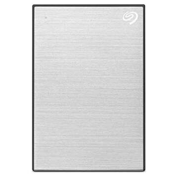 Seagate Backup Plus Slim 2TB External Hard Drive Portable HDD – Silver USB 3.0 For PC Laptop And Mac, 1 year Mylio Create, 2 Months Adobe CC Photography (STHN2000401)