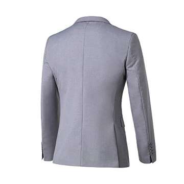 Yanlu Men's Grey Suit - Versatile 3 Piece Blazer Set for Events