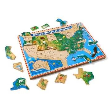 Engaging USA Map Puzzle with Sound for Kids 5+ | Melissa & Doug
