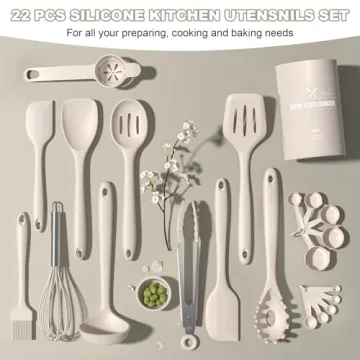 Umite Chef 22-Piece Silicone Utensil Set for Cooking