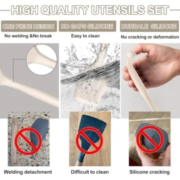 Umite Chef 22-Piece Silicone Utensil Set for Cooking