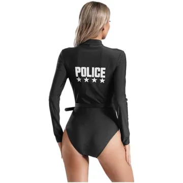 Sywiyi Women Sexy Police Costume for Halloween Cosplay