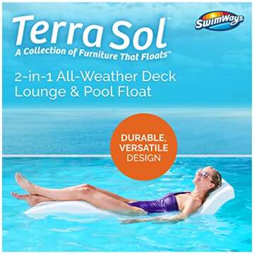 SwimWays Terra Sol Sonoma 2-in-1 Lounge Chair for Pool & Patio