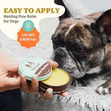 Natural Dog Company Snout Soother Dog Nose Balm, 2 oz. Tin, Dog Balm for Paws and Nose, Moisturizes & Soothes Dry Cracked Noses, Plant Based Nose Cream for Dogs