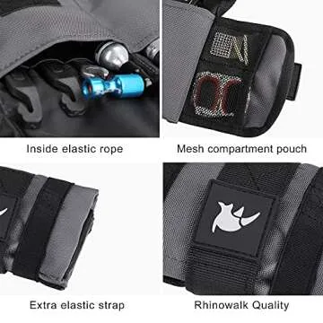 Rhinowalk Compact Bike Saddle Bag for Easy Tool Access