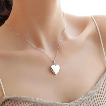YOUFENG Heart Locket Necklace for Cherished Memories