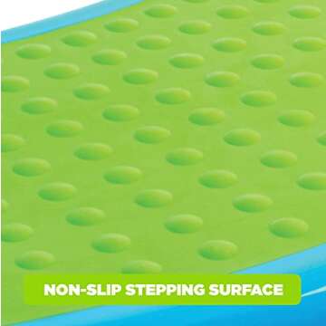 PinkFong Baby Shark Bathroom Step Stool for Kids Using The Toilet and Sink - Kids Step Stool, Potty Training, Non-Slip, Bathroom, Kitchen, Lightweight