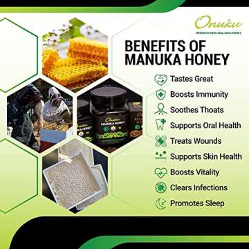 Onuku Premium New Zealand UMF 20+/MGO 830+ (250G) Authentic Manuka Honey | 100% Pure Mineral Rich Properties Non GMO Unpasteurized Certified Delicious Honey
