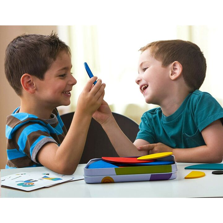 LIKEE Wooden Pattern Blocks for Toddlers - 36 Shapes