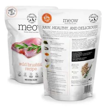 New Zealand Natural Pet Food Co. Meow Freeze Dried Cat Food - Wild Brushtail Recipe - High Protein T...