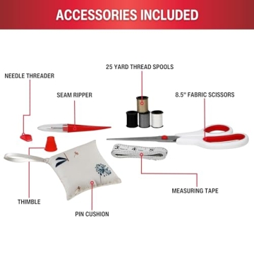 SINGER Anthriscus Sewing Basket with Essential Notions