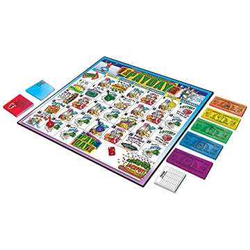 The Game of Pay Day With Popular 1970's Artwork by Winning Moves Games USA, where Players Make and Spend Money for Fun, for 2-4 Players, Ages 8+