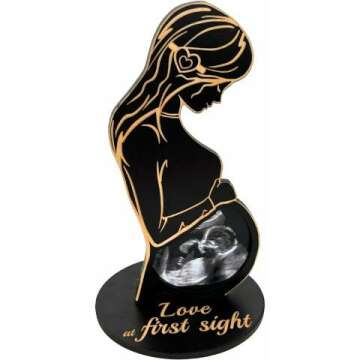 Heart's Sign Ultrasound Frame - Unique Pregnancy Gift for Moms