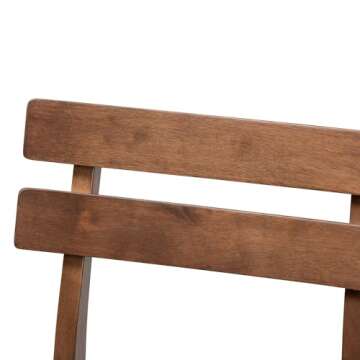 Baxton Studio Larine Modern Fabric Counter Stool with Back, Light Grey and Walnut, 2-Pieces/Set (159-2PC-9697-HT)