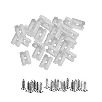 dobestyou 100 set LED neon light clips ，PP material with screws, suitable for 6x12mm LED neon strips light and room home business place decoration arrangement (100pcs)