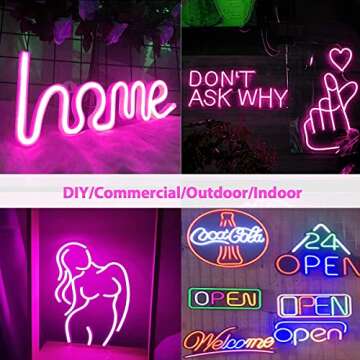 dobestyou 100 set LED neon light clips ，PP material with screws, suitable for 6x12mm LED neon strips light and room home business place decoration arrangement (100pcs)