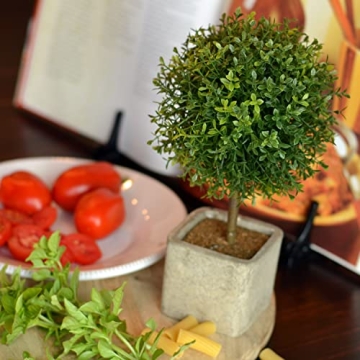 WHW Realistic Faux Boxwood Ball Topiary Tree - 10.25" Tall