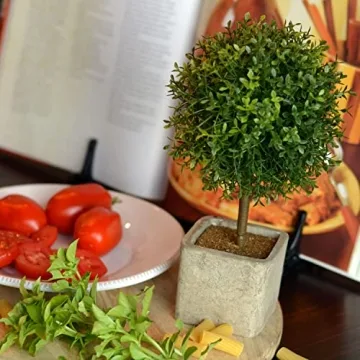 WHW Realistic Faux Boxwood Ball Topiary Tree - 10.25" Tall