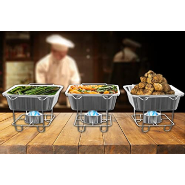 Chafing Dish Set - 6 Pack Disposable Catering Supplies