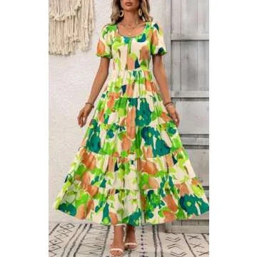 PRETTYGARDEN Womens Floral Maxi Dress for Summer 2025