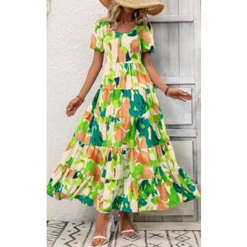 PRETTYGARDEN Womens Floral Maxi Dress for Summer 2025